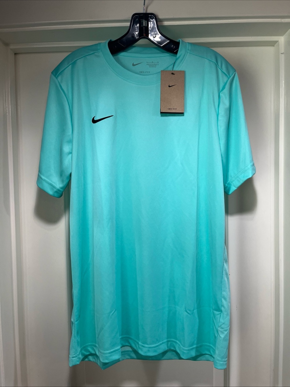 Mens Large Nike Park VII SS Soccer Jersey Sea Foam Green Shirt Mesh BV6710 New